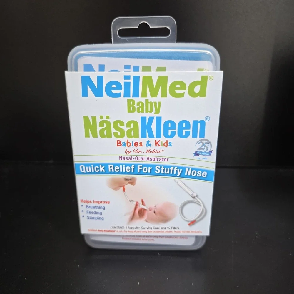 NeilMed Nasal Aspirator Bundle Baby OS‎ Blue Naspira NasaKleen NasaBulb 3pk New